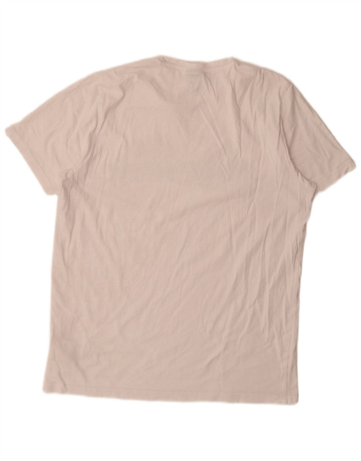 Ανδρικό γραφικό μπλουζάκι Ellesse Top μεγάλο λευκό βαμβακερό