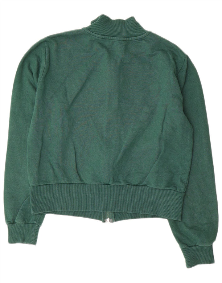 Zara Γυναικεία αθλητική φόρμα Top Jacket UK 16 Large Green Cotton
