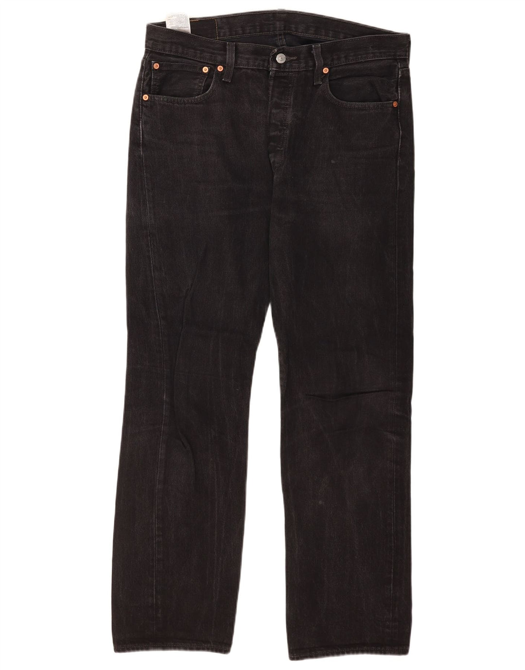 Levi's Mens 501 Straight Jeans W34 L32 Μαύρο βαμβακερό
