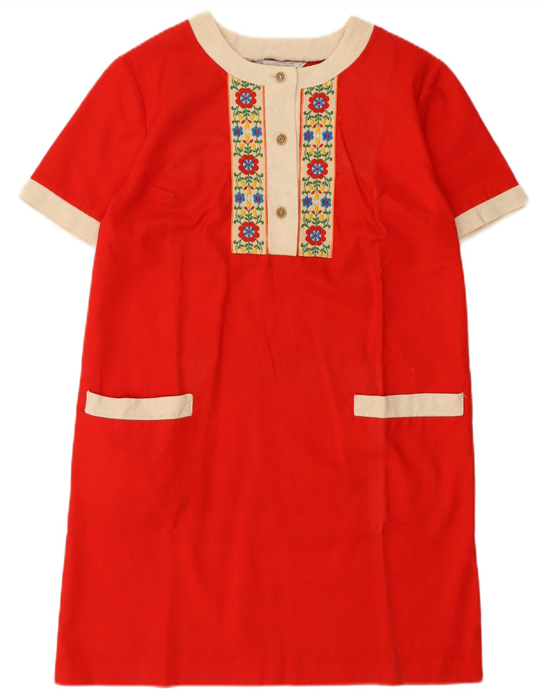 Luna Γυναικείο Φόρεμα Shift EU 40 Μεσαίο κόκκινο φλοράλ βαμβακερό