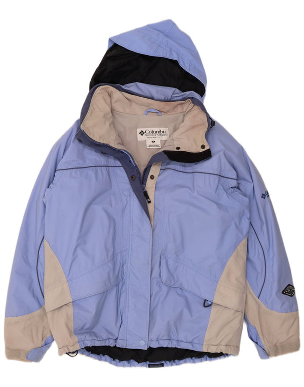 Columbia γυναικείο μπουφάν Omni-Tech με κουκούλα σκι UK 18 XL μπλε νάιλον χρώματος