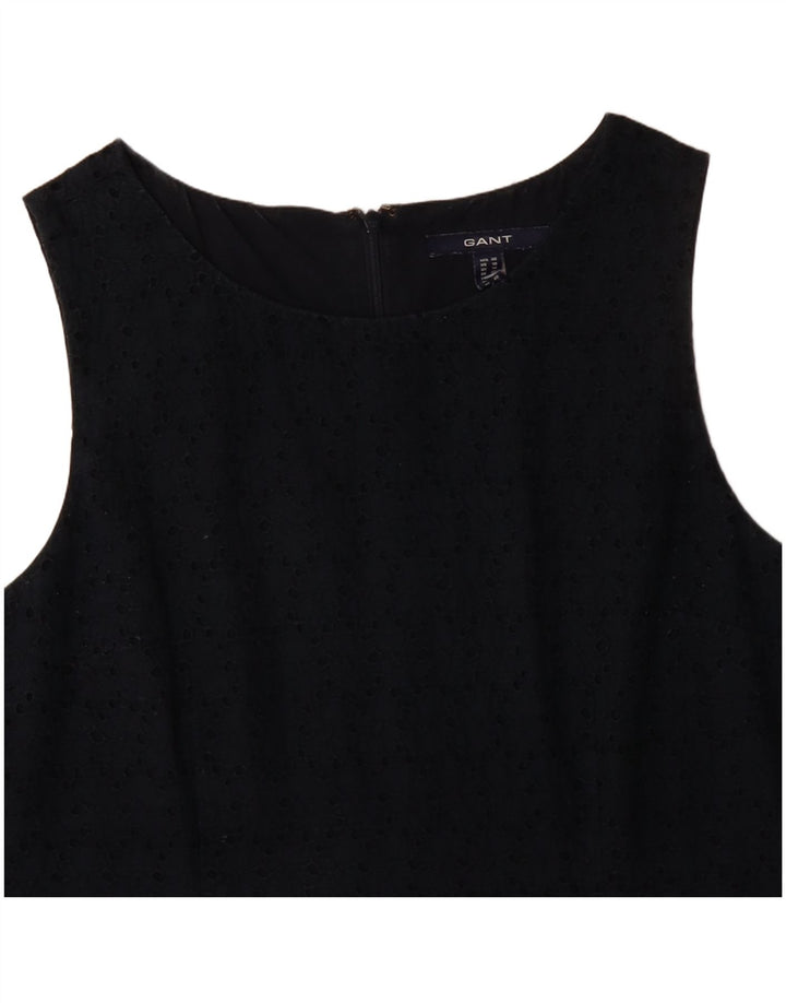 Γυναικείο Αμάνικο Shift φόρεμα GANT UK 14 Medium Navy Blue βαμβακερό