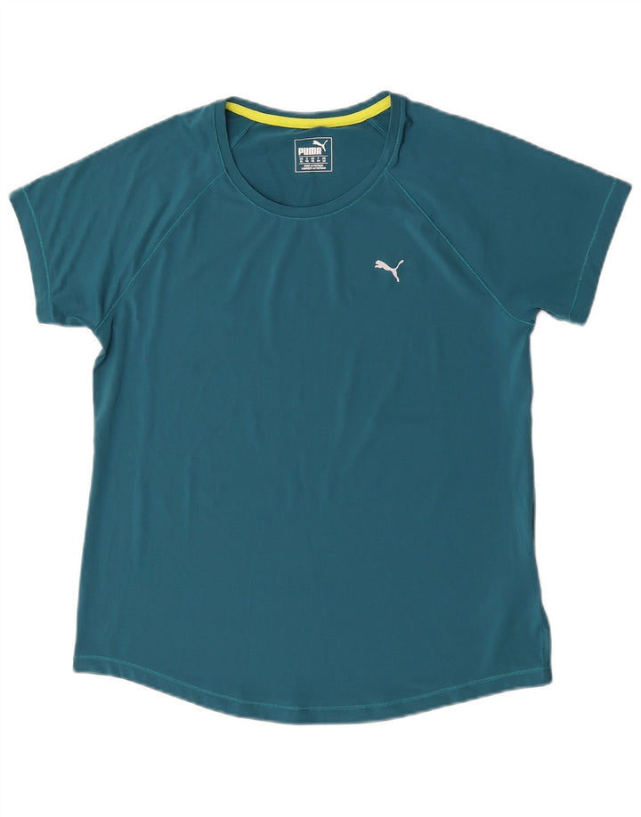 Puma Γυναικείο T-Shirt Top UK 16 Large Green Polyester
