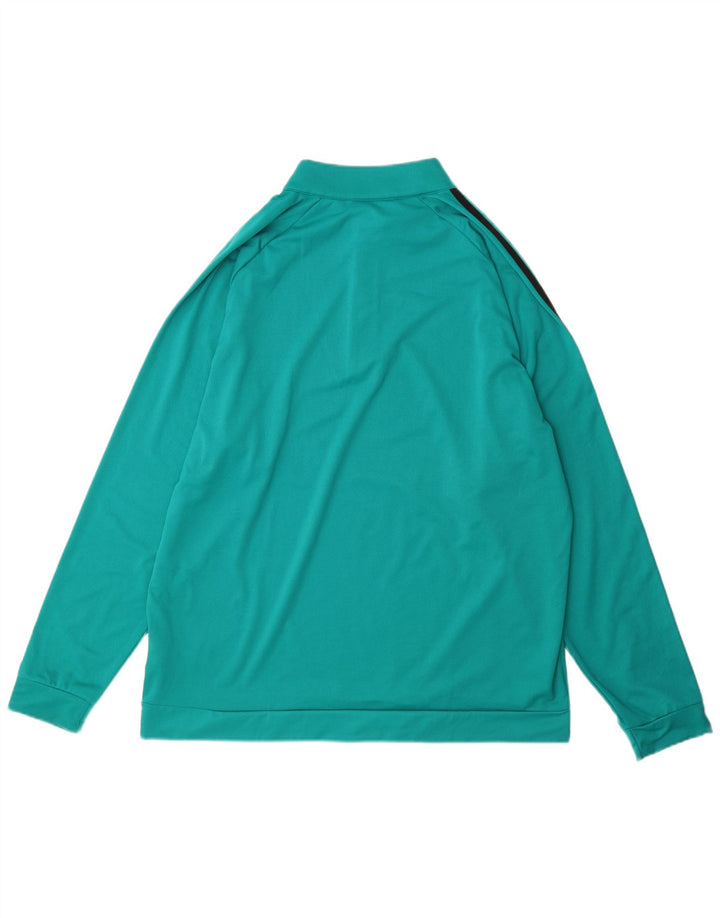 Ανδρική φόρμα πουλόβερ με φερμουάρ ADIDAS Top XL Turquoise Polyester