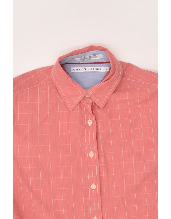 TOMMY HILFIGER Womens Shirt US 6 Medium Red Check | Vintage Tommy Hilfiger | Thrift | Second-Hand Tommy Hilfiger | Used Clothing | Messina Hembry 
