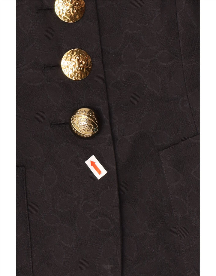 GUY LAROCHE Γυναικείο κοντομάνικο σακάκι μπλέιζερ EU 42 μεγάλο μαύρο Classic