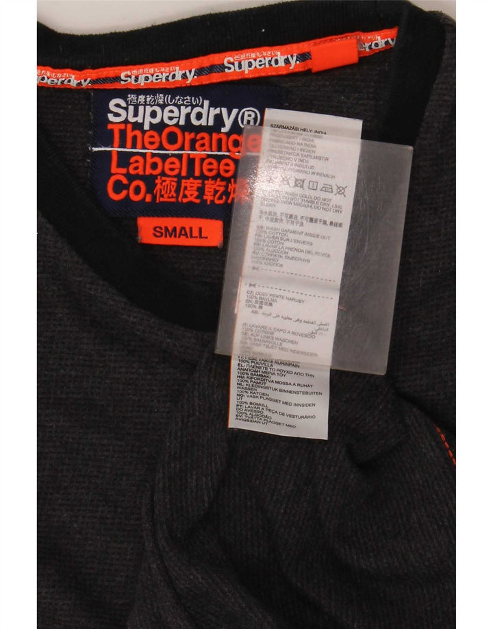 Superdry Ανδρικό T-Shirt Top Μικρό Γκρι Βαμβακερό