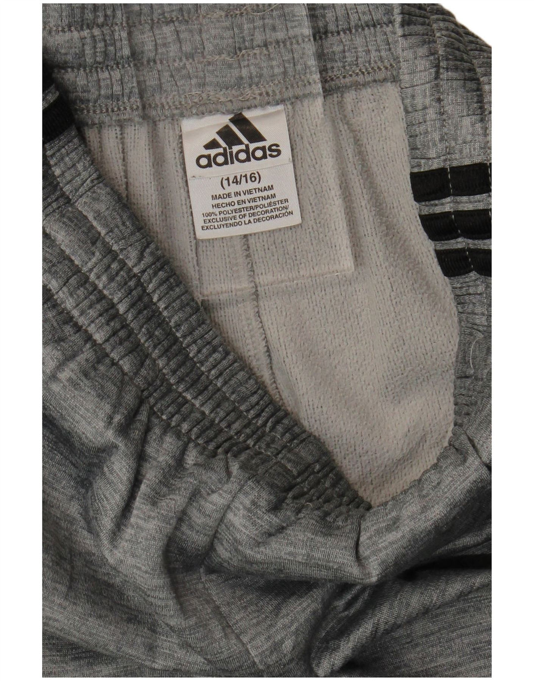 Παντελόνι αθλητικής φόρμας ADIDAS για αγόρια 14-15 ετών με γκρι φλύκταινες πολυεστέρα