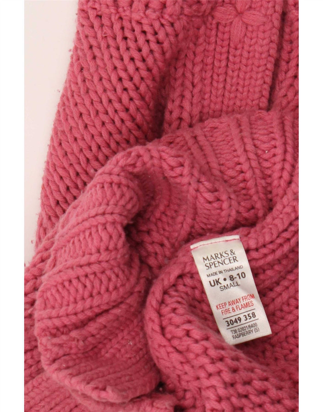 Marks & Spencer Γυναικείο πουλόβερ ζακέτα με κανονική εφαρμογή UK 8/10 Small Pink