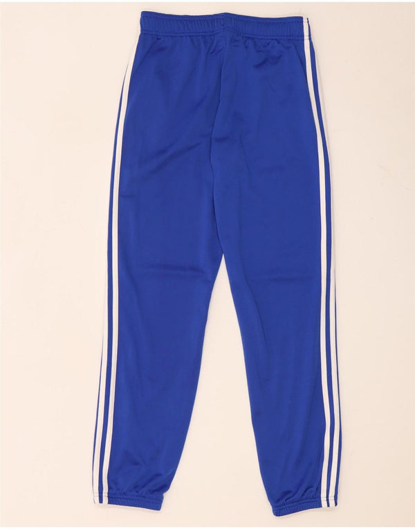 Adidas Boys Tracksuit Trousers Joggers 11-12 Years Blue Polyester