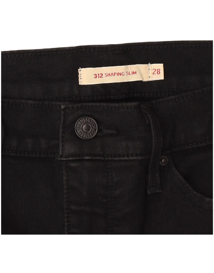 Levi's Womens 312 Shaping Slim Jeans W28 L32 Μαύρο βαμβακερό