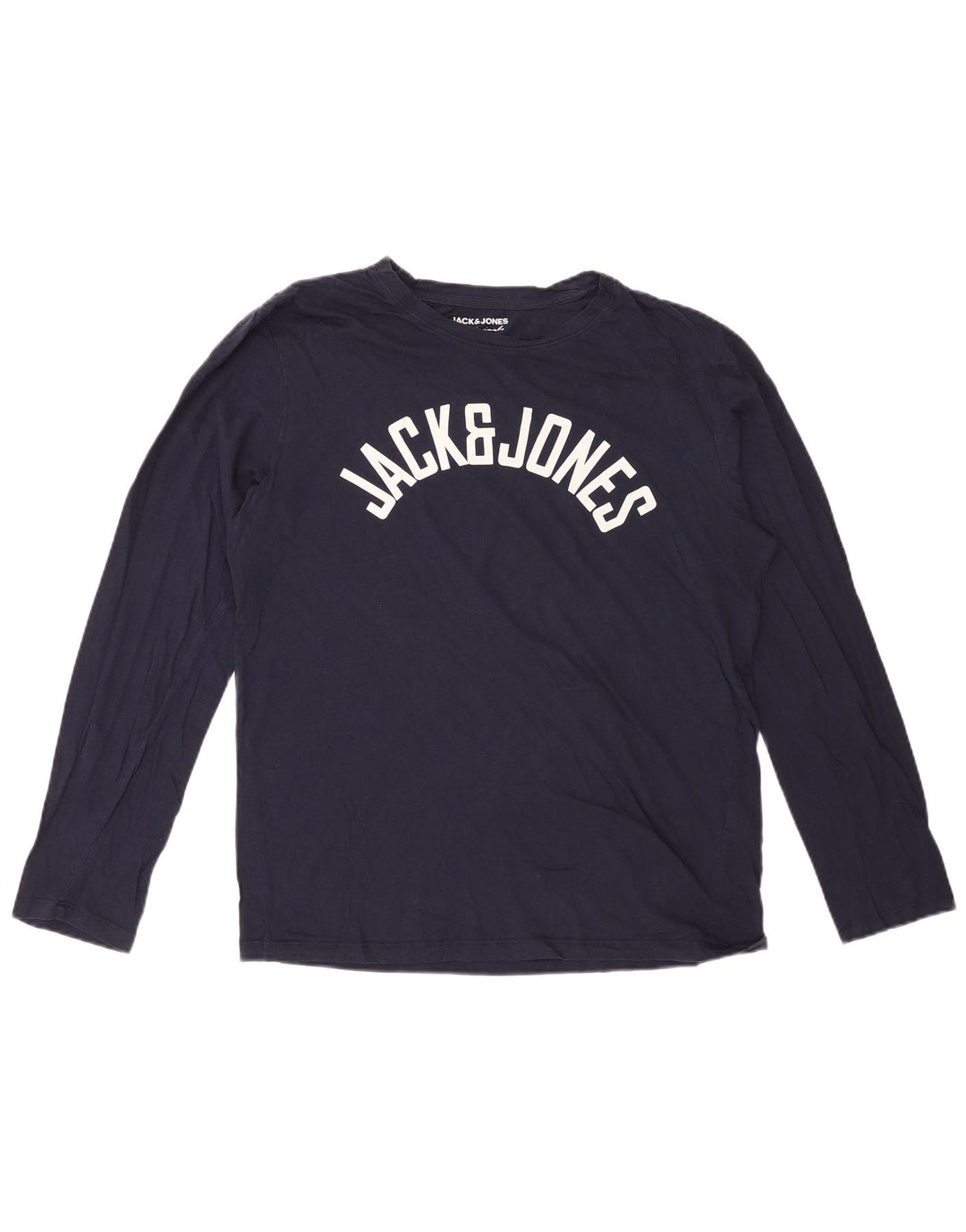JACK & JONES Ανδρικό γραφικό μπλουζάκι με μακρυμάνικο μεσαίο μπλε βαμβακερό