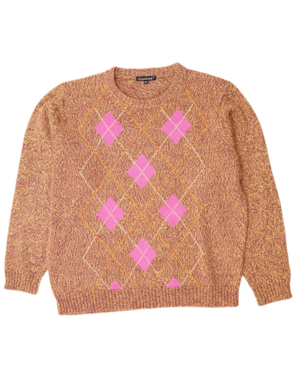 ΓΡΗΝΛΑΝΔΙΑ Γυναικεία UK 20 2XL Πολύχρωμο Argyle/Ακρυλικό Διαμάντι