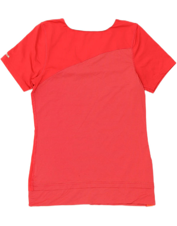 REEBOK Γυναικείο T-Shirt Top UK 12 Medium Pink Polyester