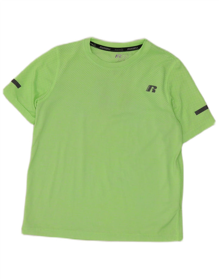 Russell Athletic Boys Dri-Power T-shirt Top 7-8 ετών Μεσαίου πράσινου νάιλον