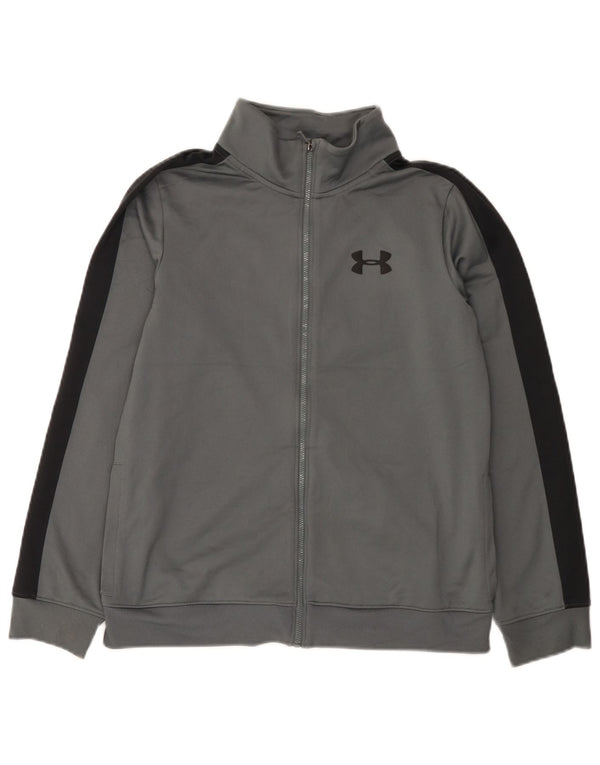Under Armour Boys αθλητική φόρμα Top Jacket 11-12 Years Large Grey Colourblock