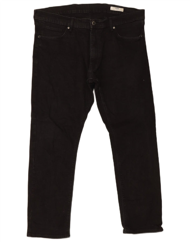 Marks & Spencer Ανδρικό Slim Jeans W38 L29 Μαύρο βαμβακερό