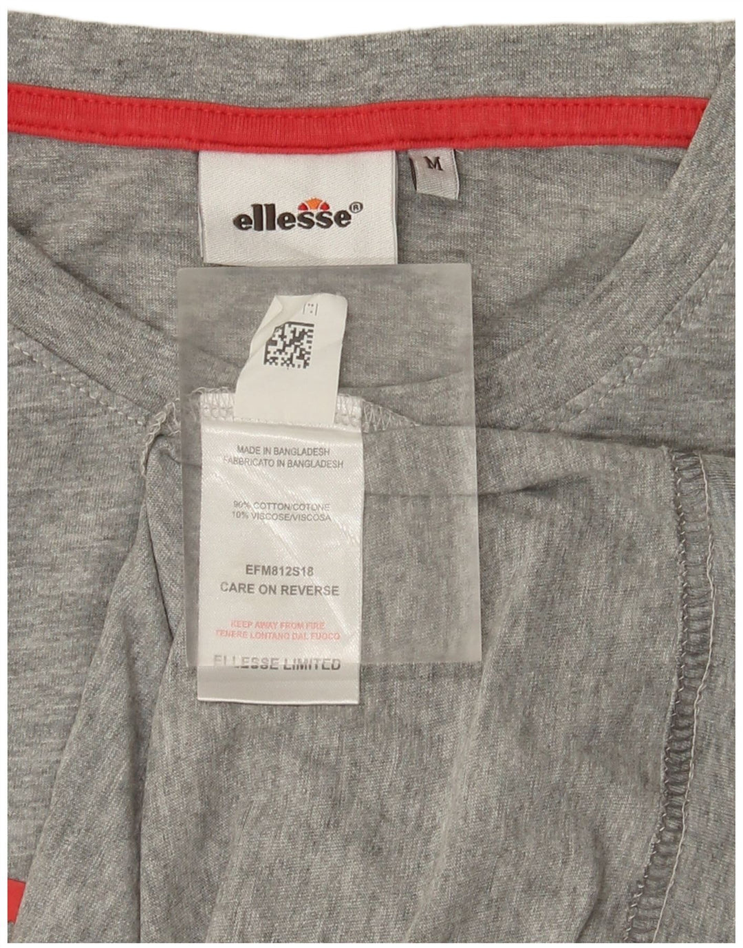 Ανδρικό γραφικό T-Shirt Ellesse Top Medium Grey Cotton