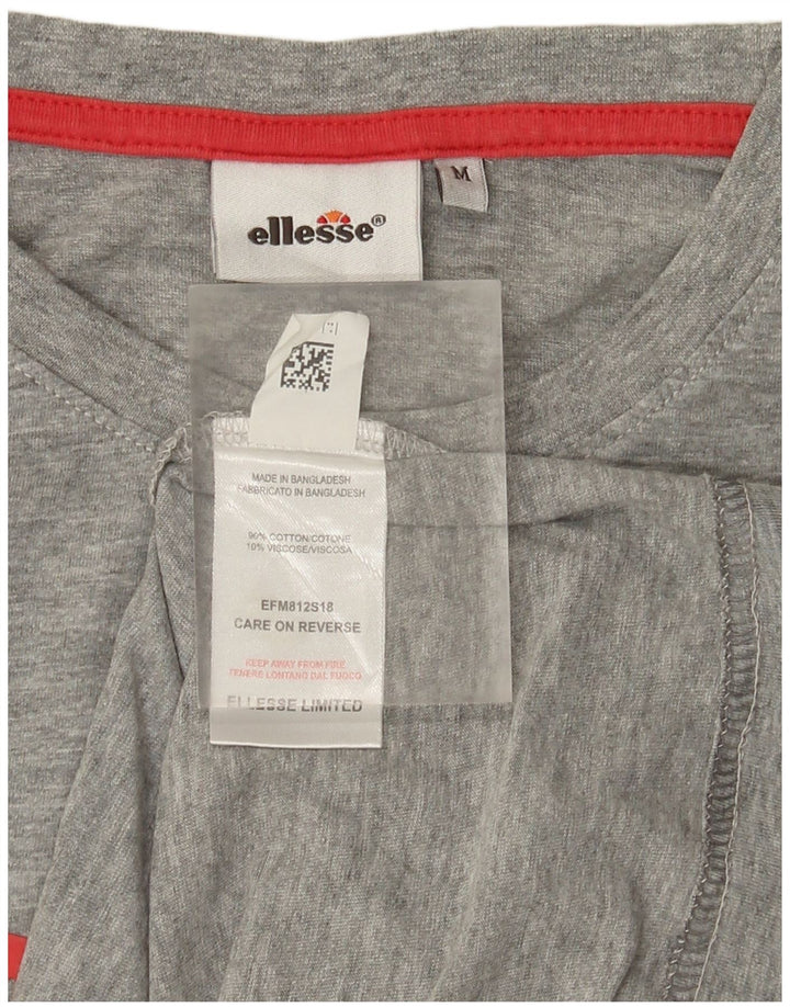Ανδρικό γραφικό T-Shirt Ellesse Top Medium Grey Cotton