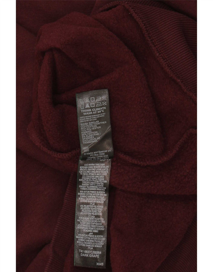 Ανδρική φούτερ Marks & Spencer Jumper από Βουργουνδί Βαμβακερό