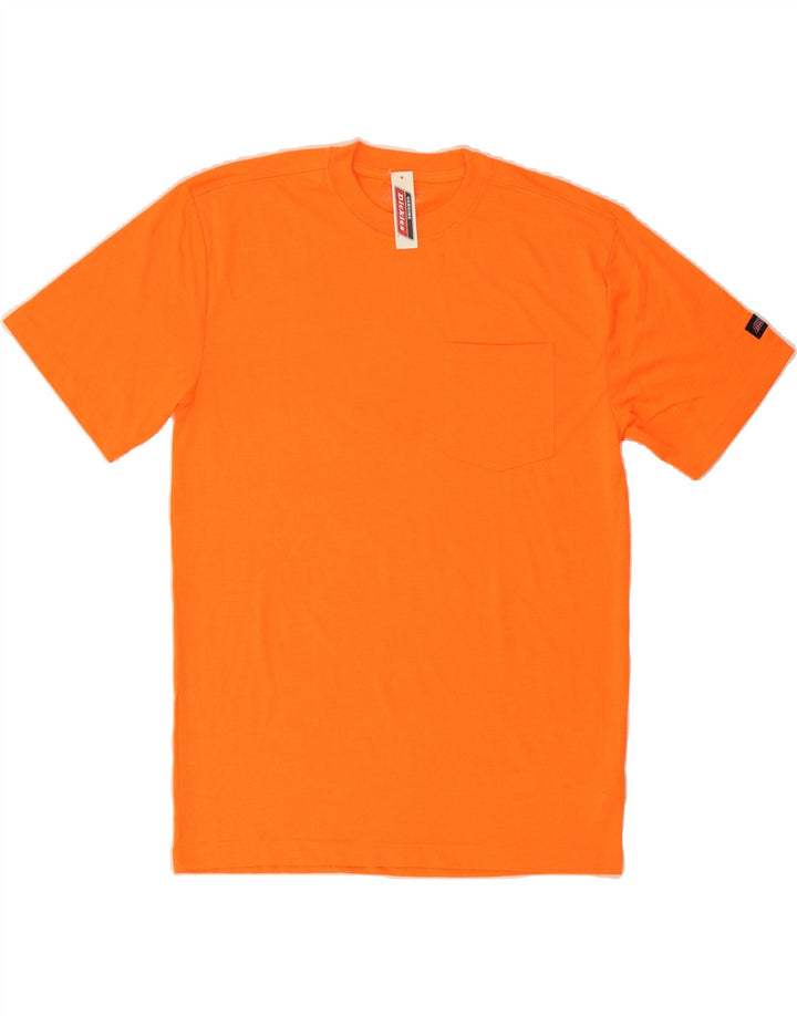 DICKIES Mens T-Shirt Top Medium Orange Polyester Vintage Dickies and Second-Hand Dickies from Messina Hembry 