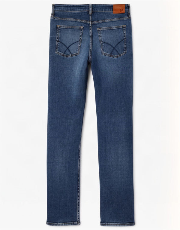 Crew Clothing Γυναικεία Slim Jeans W34 L32 Blue Cotton
