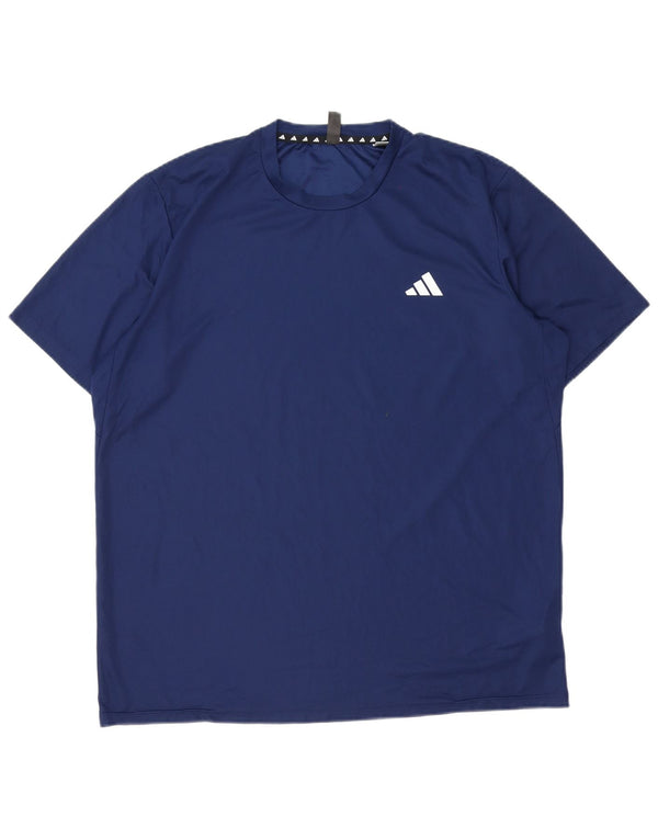 Adidas Ανδρικό T-Shirt Aeroready Top XL Navy Blue Polyester