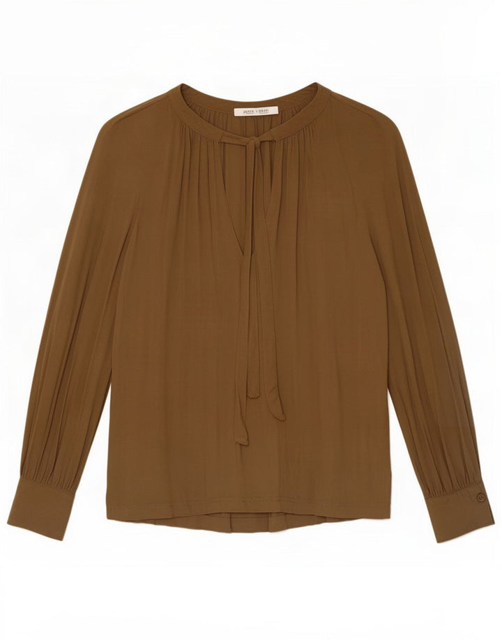 Zara Γυναικεία Μπλούζα Oversized Top UK 10 Small Green Viscose