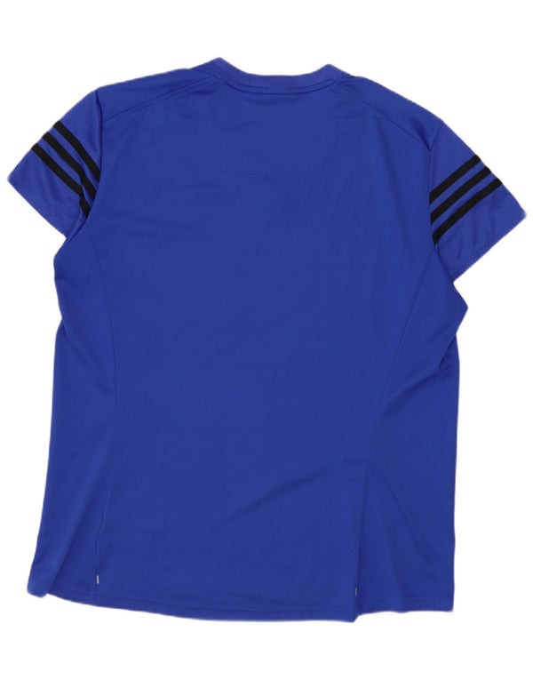 Γυναικείο T-Shirt Climalite ADIDAS Top UK 20/22 XL Μπλε πολυεστέρας