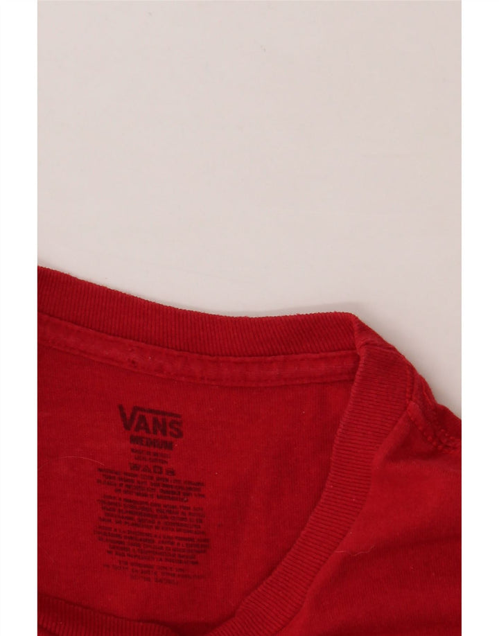 VANS Mens Graphic T-Shirt Top Medium Red Cotton Vintage Vans and Second-Hand Vans from Messina Hembry 