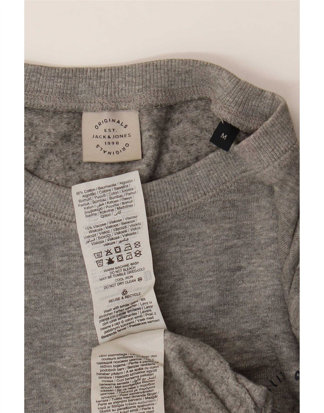 Ανδρικό φούτερ Jack & Jones από βαμβακερό μεσαίο γκρι
