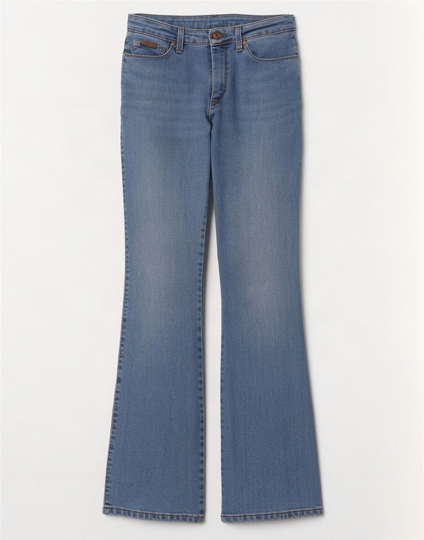 Wrangler Womens Regular Bootcut Jeans W30 L32 Μπλε βαμβακερό