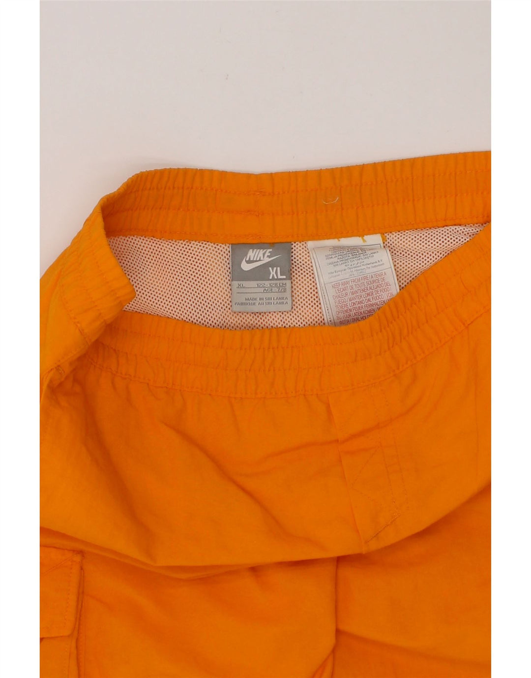 NIKE Boys Sport Shorts 7-8 Years XL Orange Polyester Vintage Nike and Second-Hand Nike from Messina Hembry 