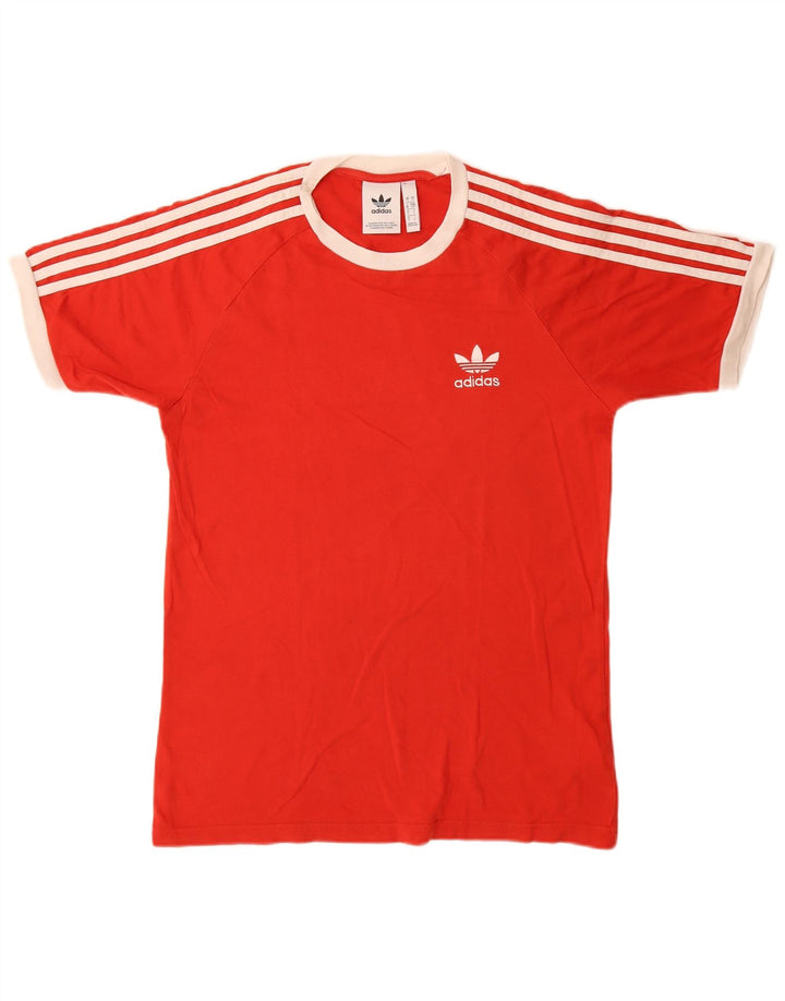 Ανδρικό T-Shirt Adidas Top Μικρό κόκκινο βαμβακερό