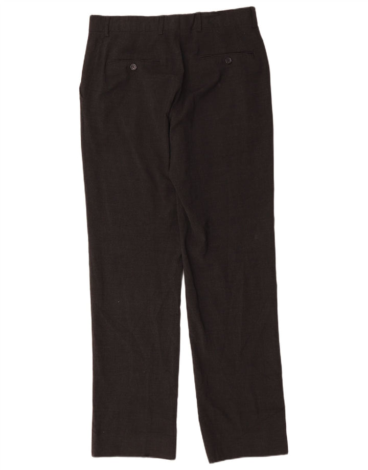 Zara Ανδρικό ίσιο παντελόνι EU 42 Large W32 L33 Grey Polyester