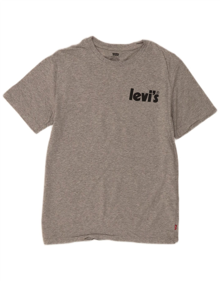 Ανδρικό γραφικό μπλουζάκι Levi's Top Small Grey Flecked Cotton