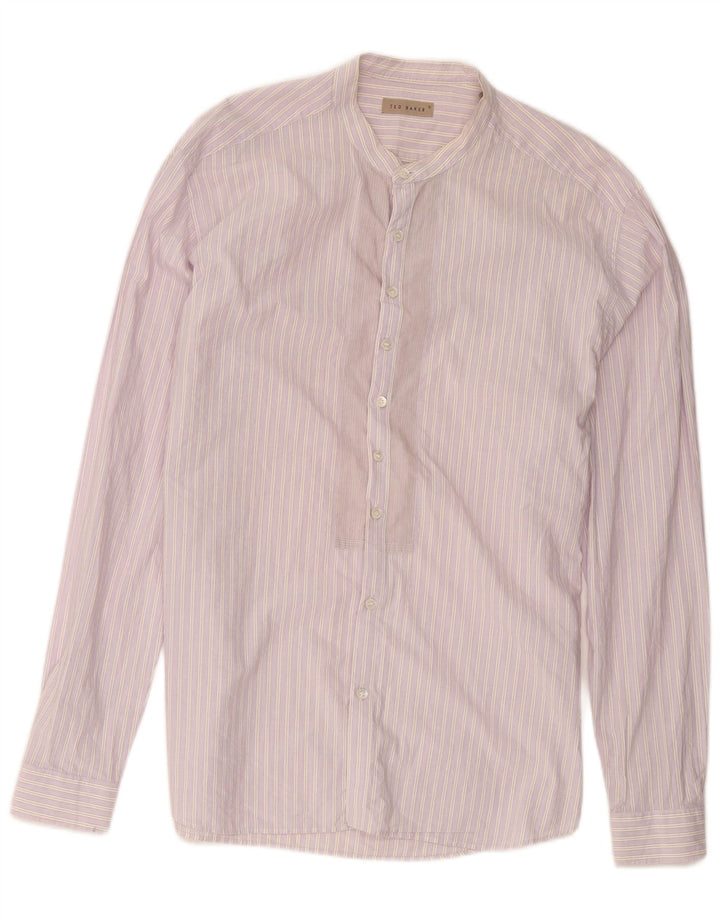 Ανδρικό πουκάμισο Ted Baker Νούμερο 6 2XL Ροζ ριγέ βαμβακερό
