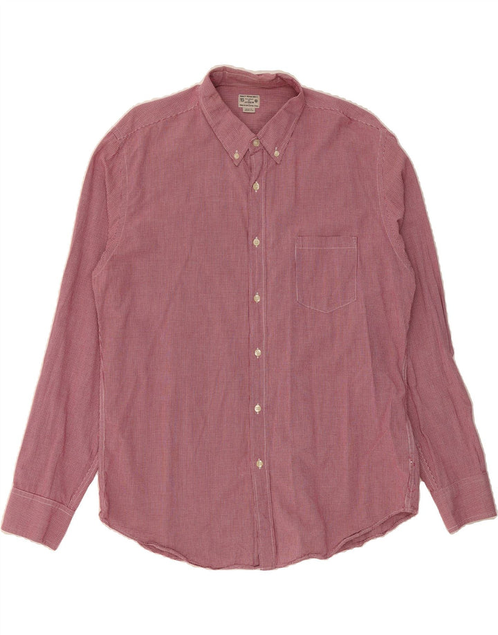 J. CREW Mens Tailored Shirt XL Red Gingham Cotton Vintage J. Crew and Second-Hand J. Crew from Messina Hembry 