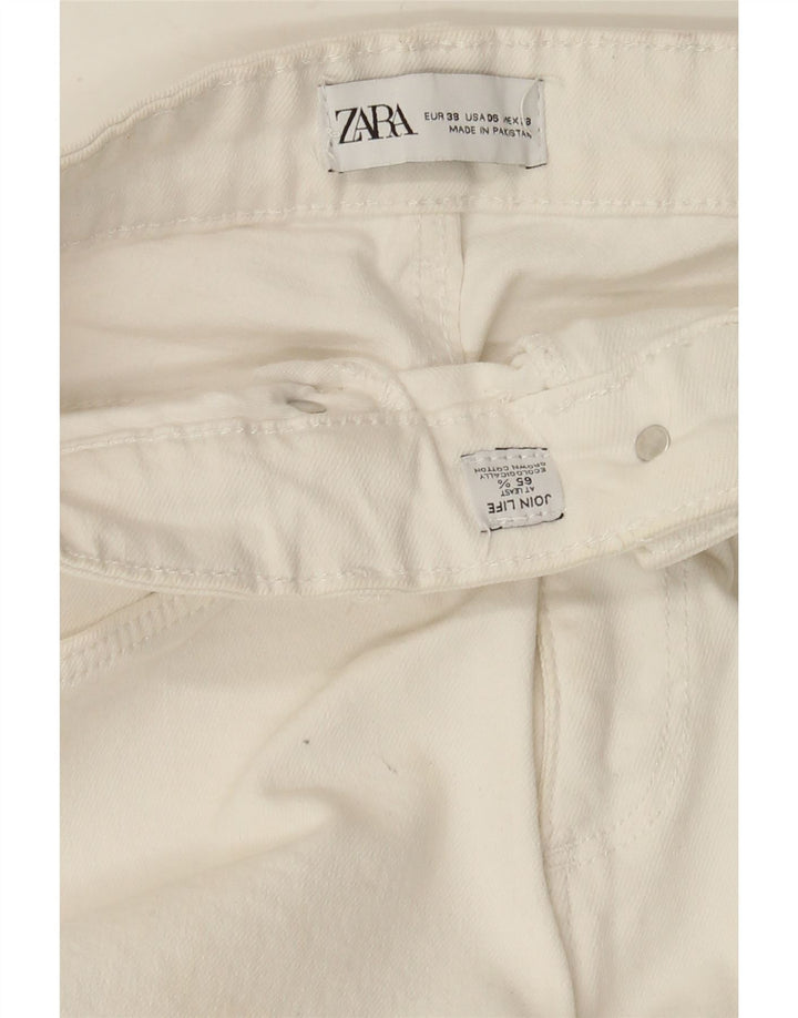 Zara Γυναικείο τζιν EU 38 Small W28 L26 Λευκό βαμβακερό