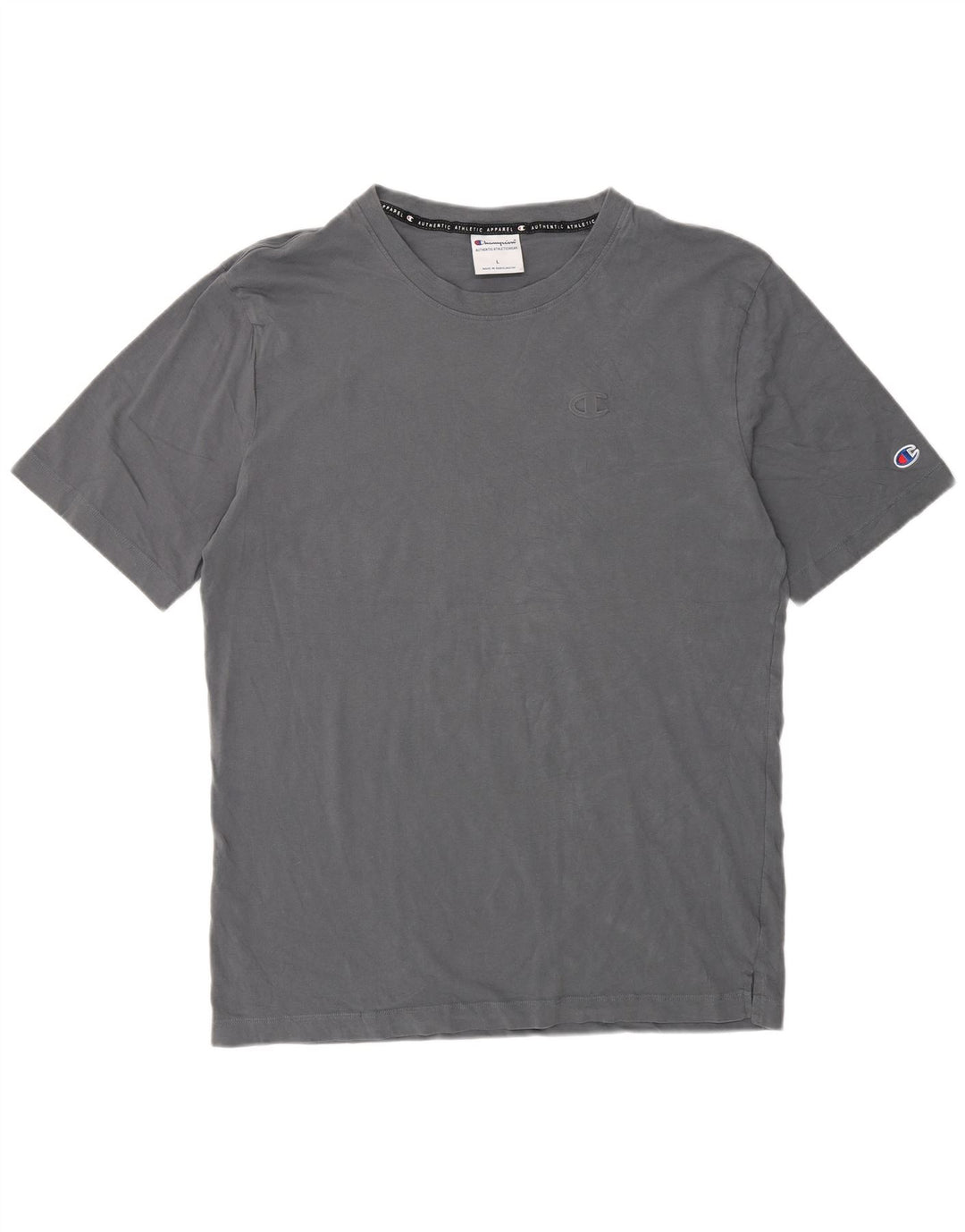 Champion Ανδρικό T-Shirt κανονικό μπλουζάκι, μεγάλο γκρι βαμβακερό