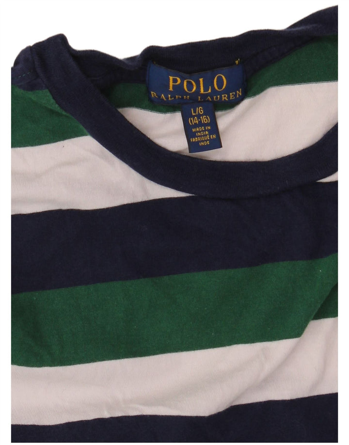 Μπλουζάκι POLO RALPH LAUREN για αγόρια τοπ 11-12 ετών μεγάλο πολύχρωμο ριγέ
