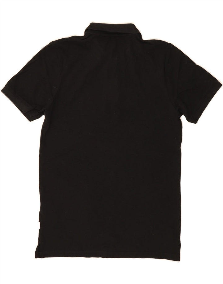 JACK & JONES Mens Polo Shirt Small Black Cotton Vintage Jack & Jones and Second-Hand Jack & Jones from Messina Hembry 