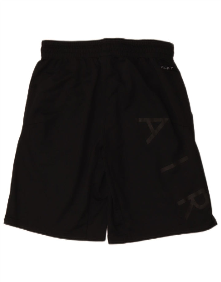 Ανδρικό γραφικό αθλητικό σορτς Jordan Dri Fit, μεσαίο μαύρο πολυεστέρα