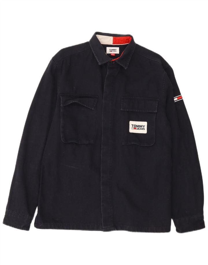 Ανδρικό γραφικό πουκάμισο Ξυλοκόπος Tommy Hilfiger, Βαμβακερό, μεσαίο ναυτικό