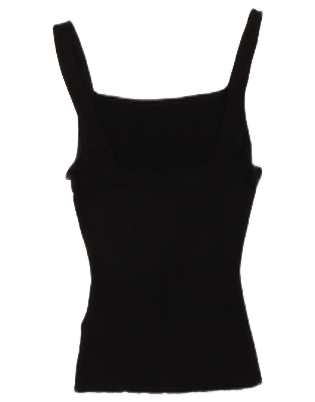 Zara Womens Crop Cami Top UK 12 Medium Black Viscose