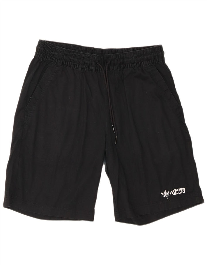 Ανδρικό σορτς Chino Adidas μεσαίο W30 μαύρο βαμβακερό