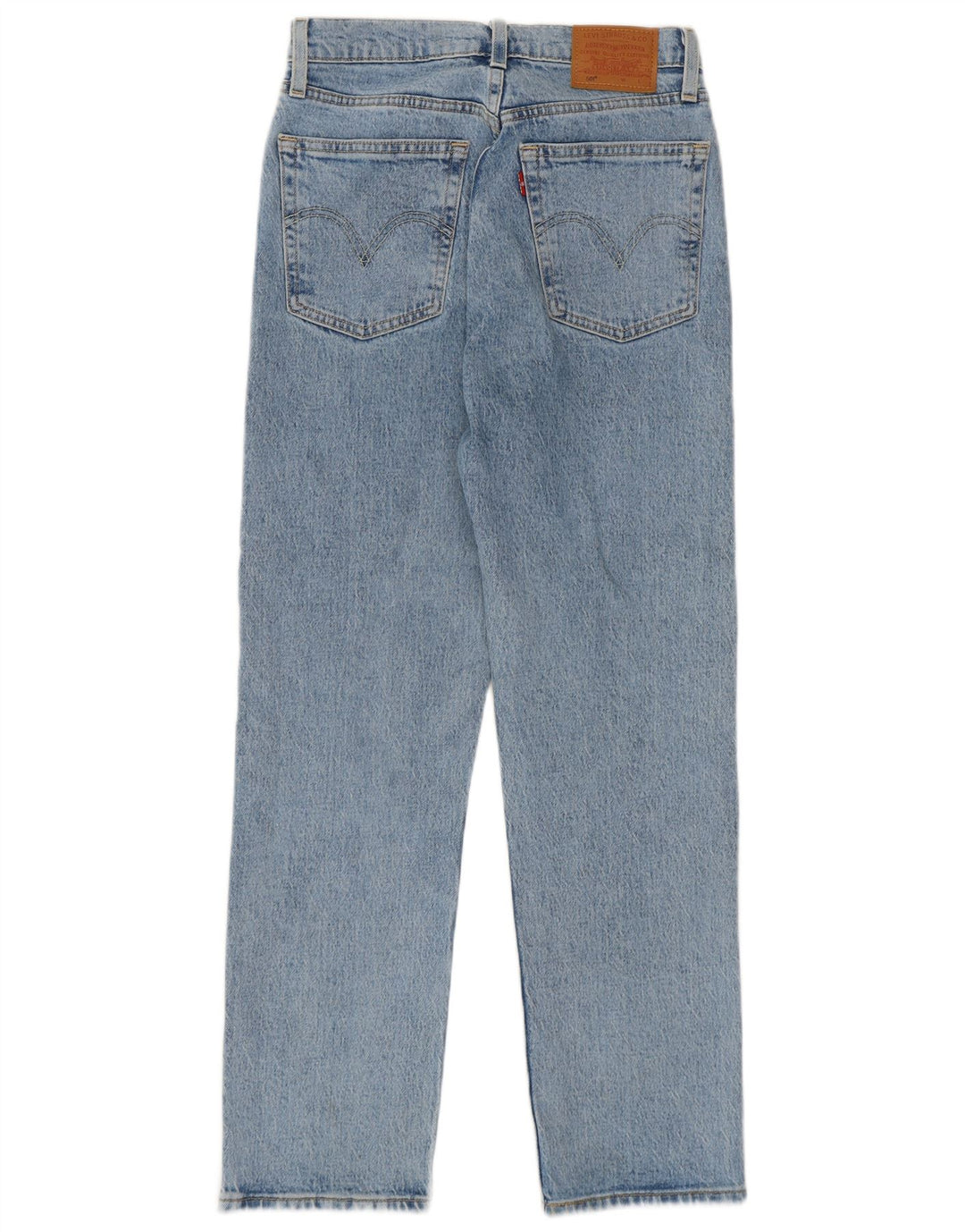 Levi's Womens 501 Straight Jeans W25 L26 Blue Cotton