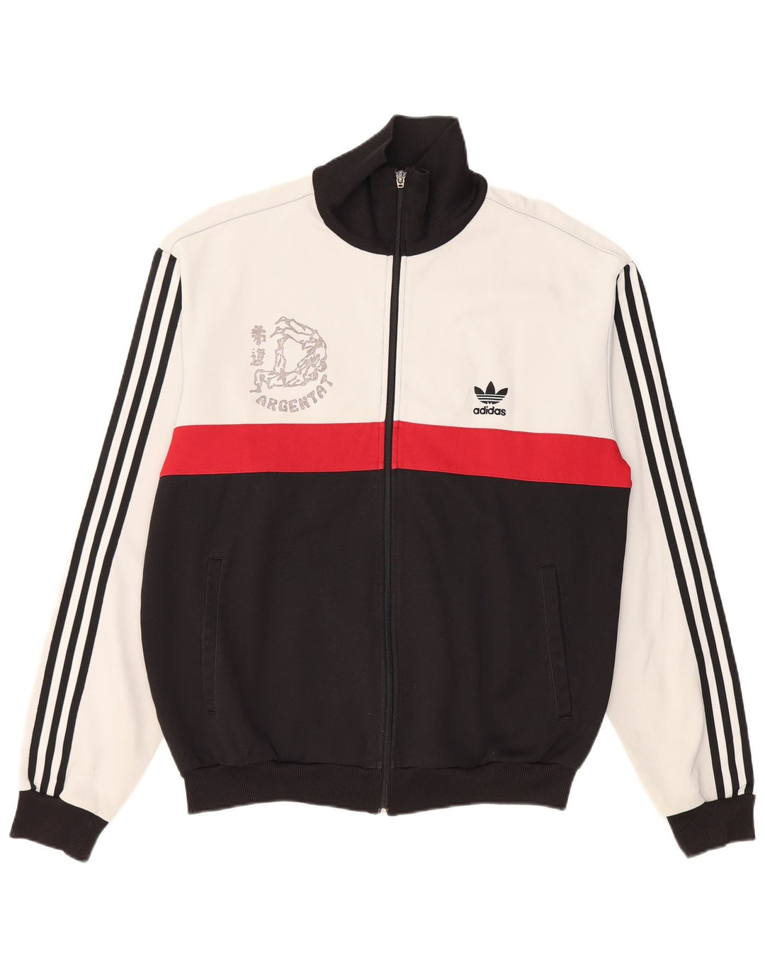 Ανδρική φόρμα γυμναστικής γραφική Adidas Top Jacket XL Μαύρο Colourblock Βαμβακερό