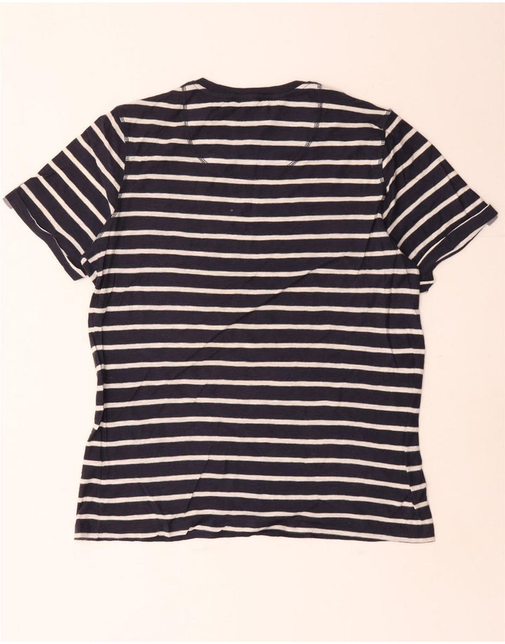 Jack & Jones Ανδρικό T-Shirt Top Large Navy Blue ριγέ