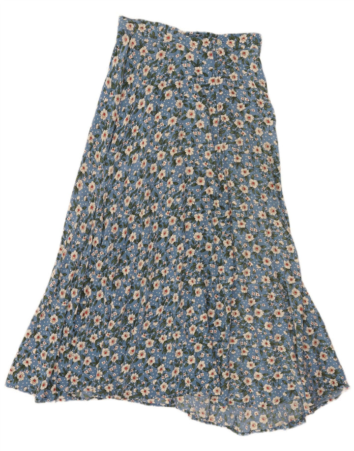 Vintage Γυναικεία Flared Φούστα W26 Small Blue Floral